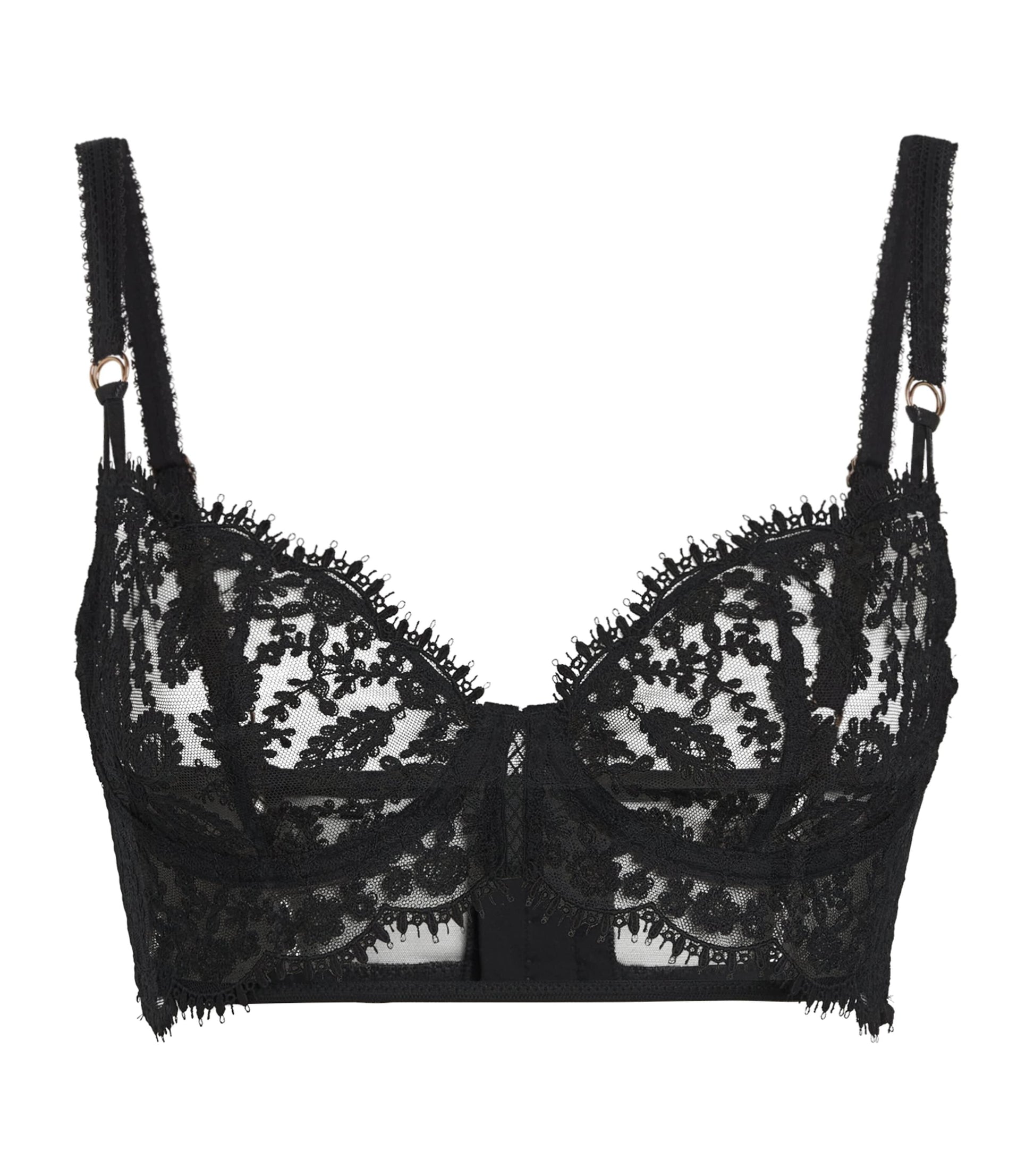 Simone Perele Black Lace Précieuse Half-Cup Bra