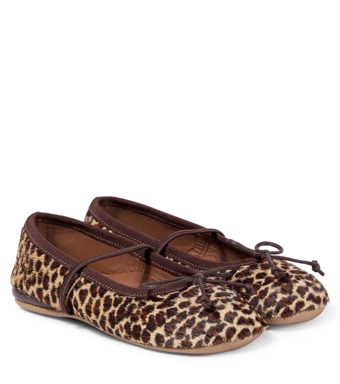 PèPè - Leopard-print calf hair ballet flats