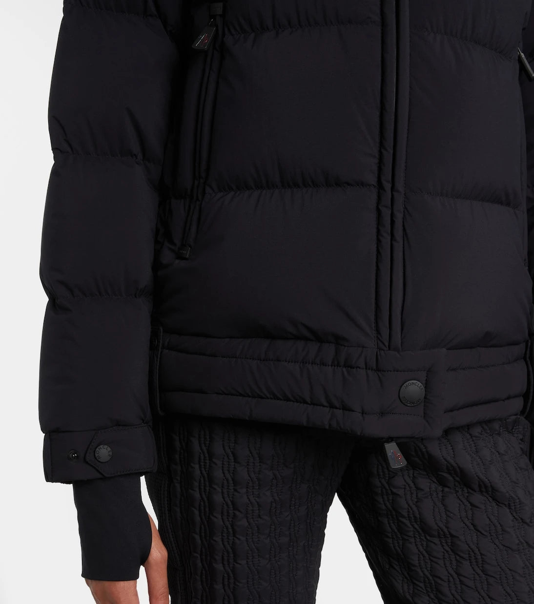 Moncler Grenoble - Arabbas shearling-trimmed hooded down ski jacket