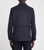 100HANDS Navy Cashmere Single-Breasted Jacket