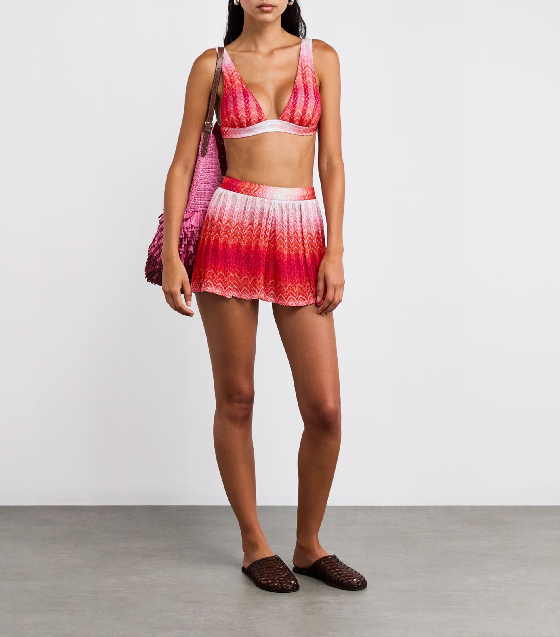 Missoni Red Ombré Crochet Shorts