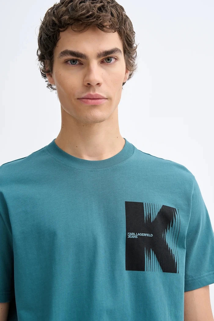 Pamuklu Tişört Karl Lagerfeld Jeans