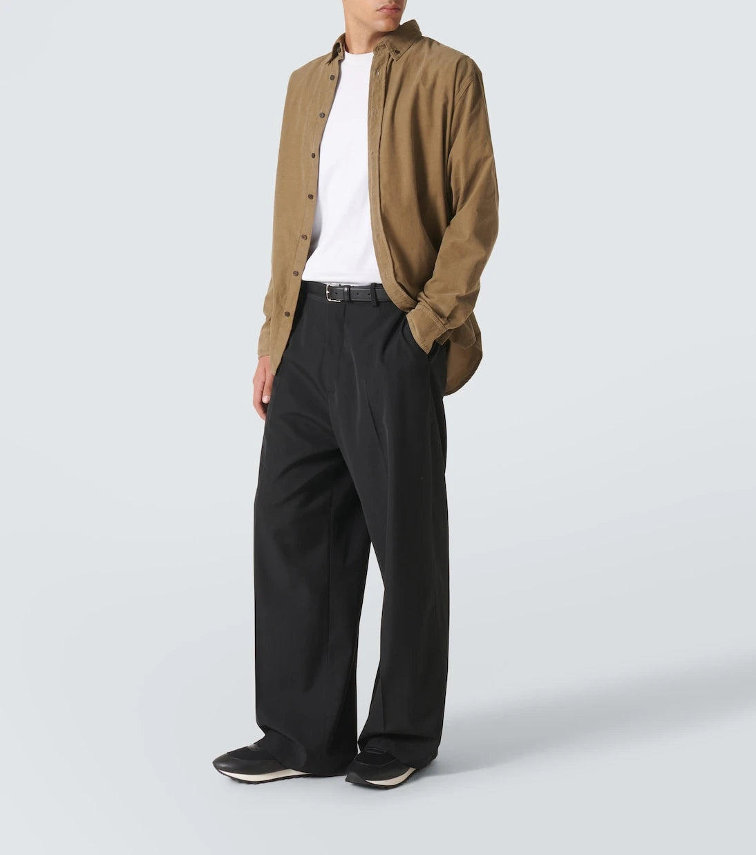 The Row - Owen leather-trimmed sneakers