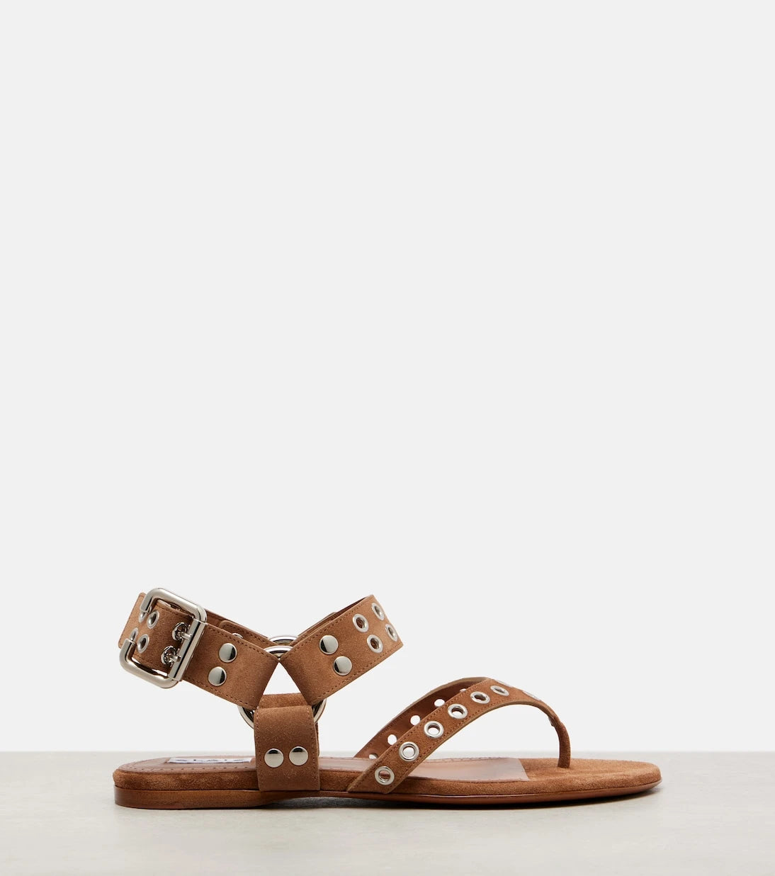Alaïa - Biker zımbalı süet parmak arası sandalet