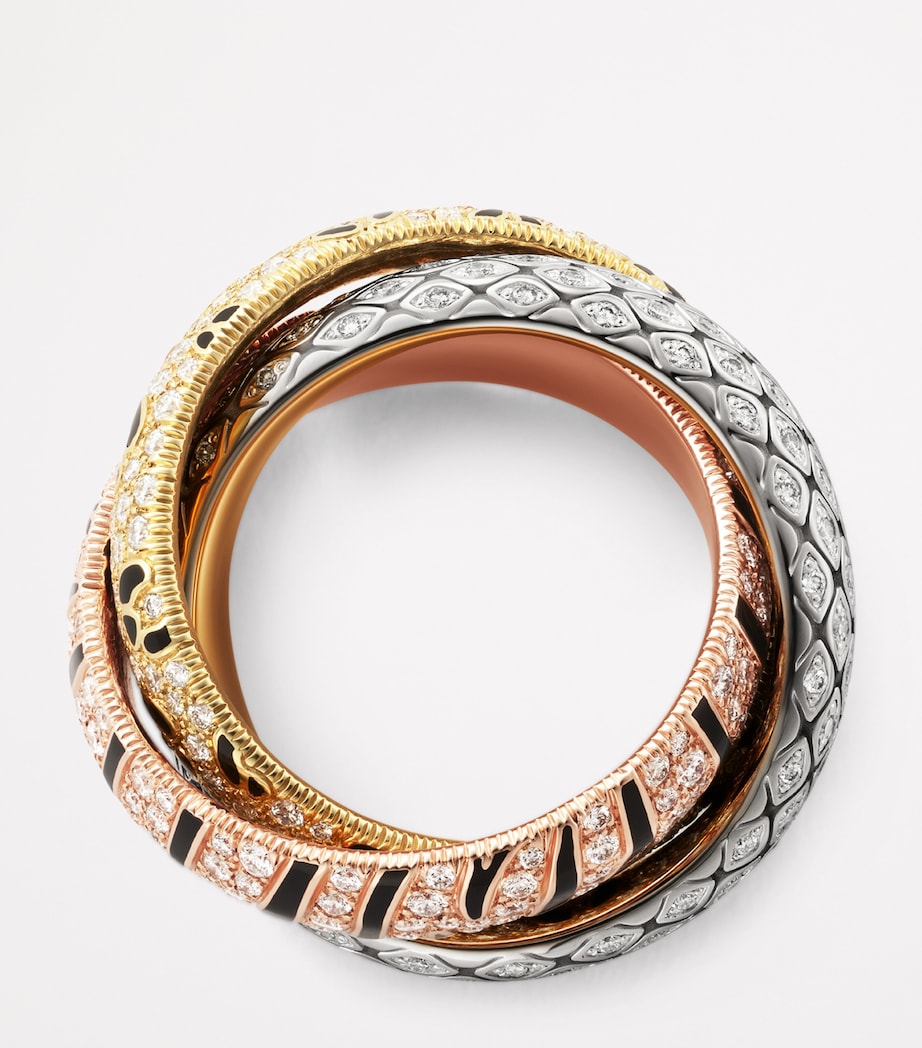 Gold and Diamond Trinity Wild One Ring