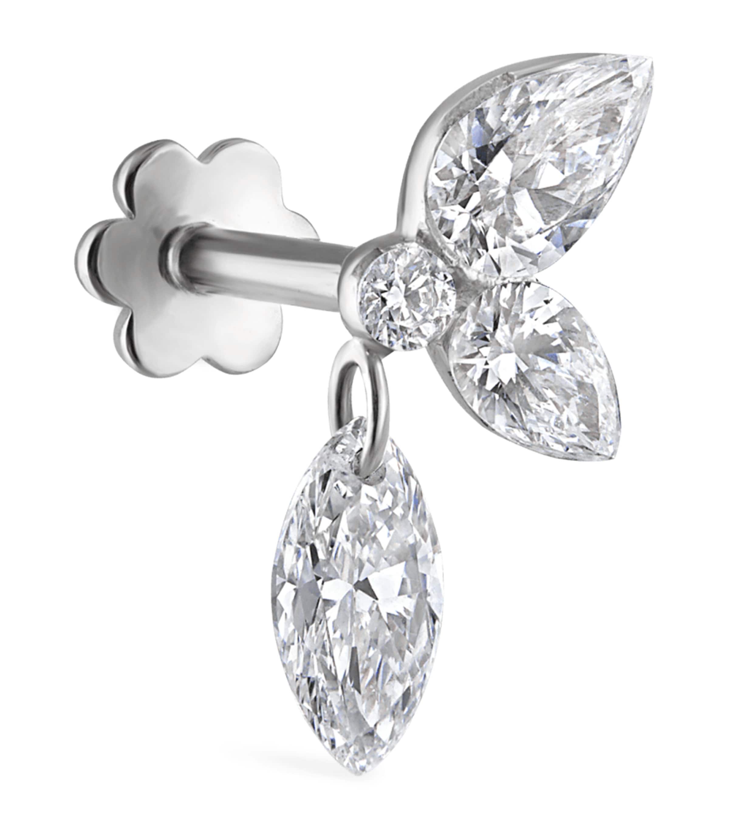 Maria Tash Grand Marquise Pear Diamond Echo Earring (Direction A, 10.5mm)