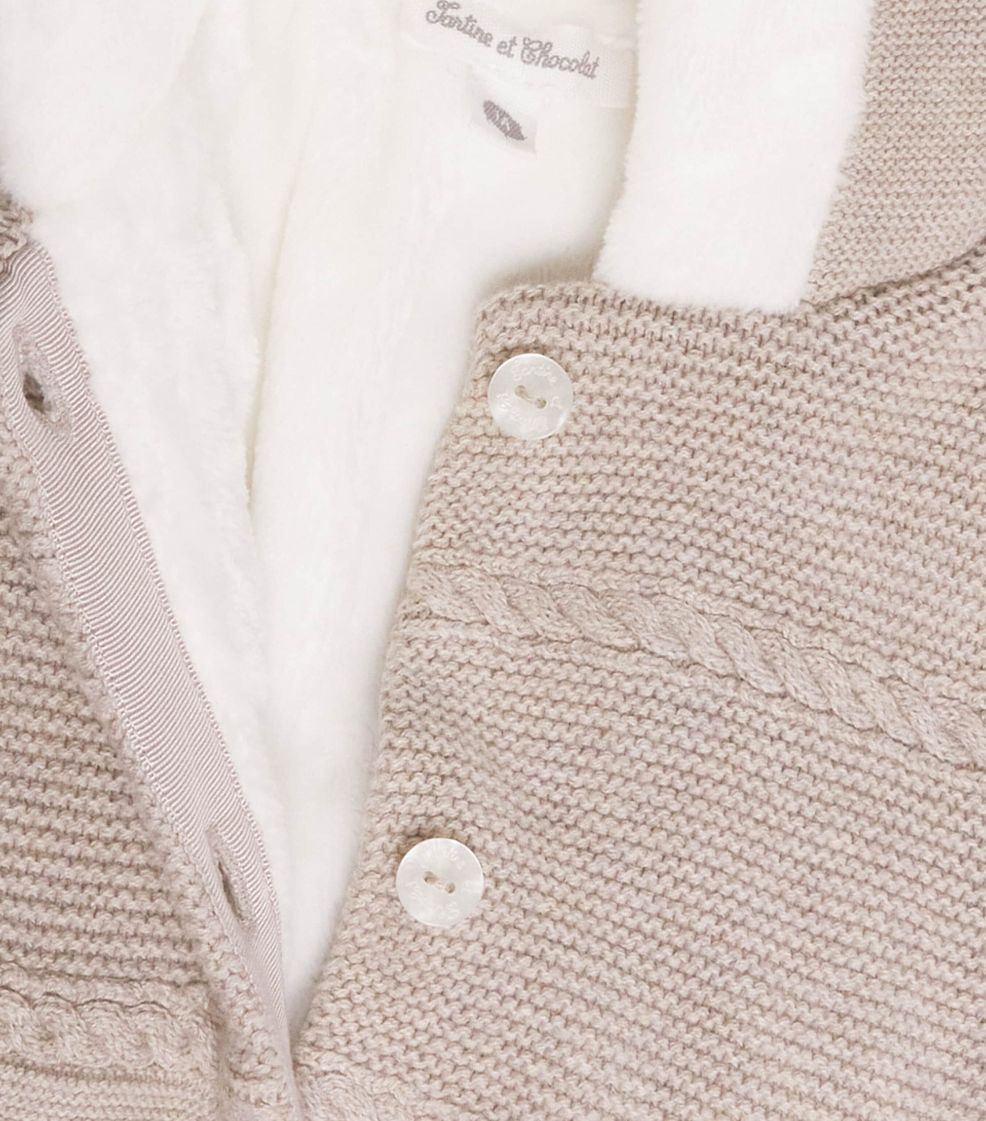 Tartine et Chocolat Cotton-Wool-Cashmere Hooded All-In-One (1-18 Months)