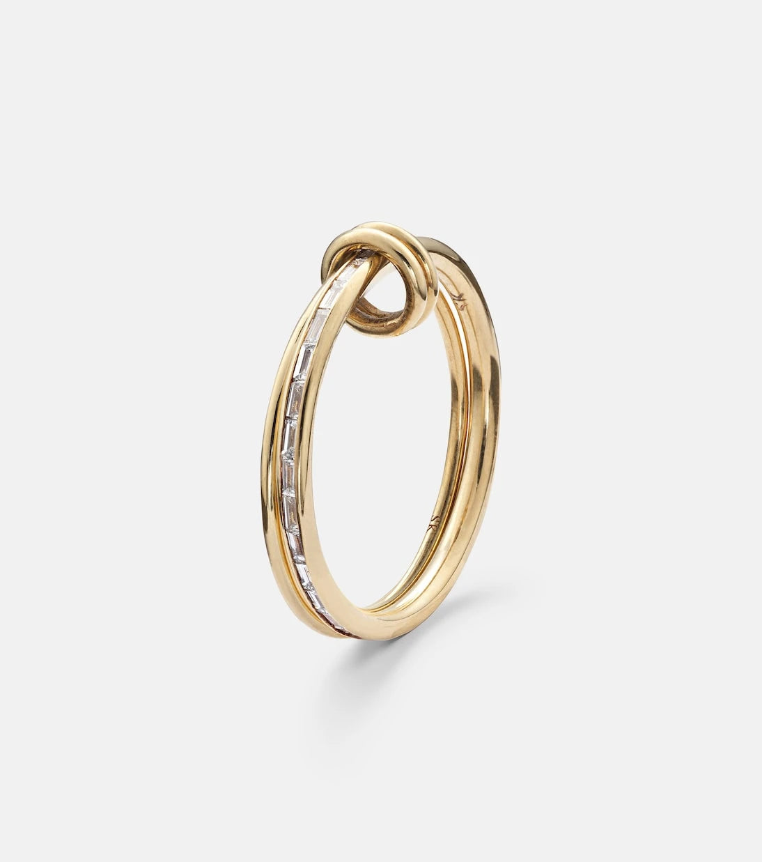 Spinelli Kilcollin - Callisto 18kt gold linked rings with white diamonds