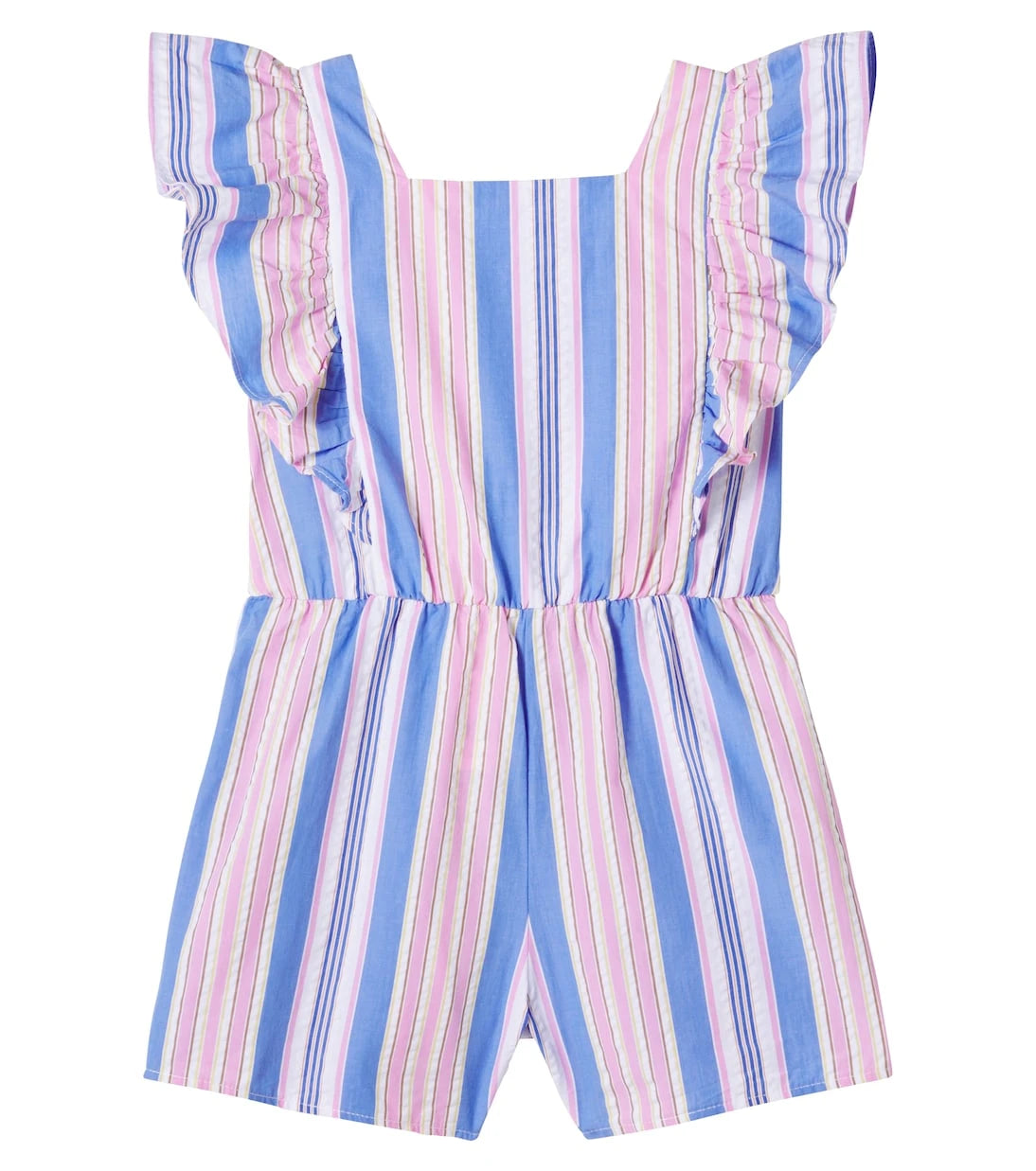 The New Society - Chara striped cotton playsuit