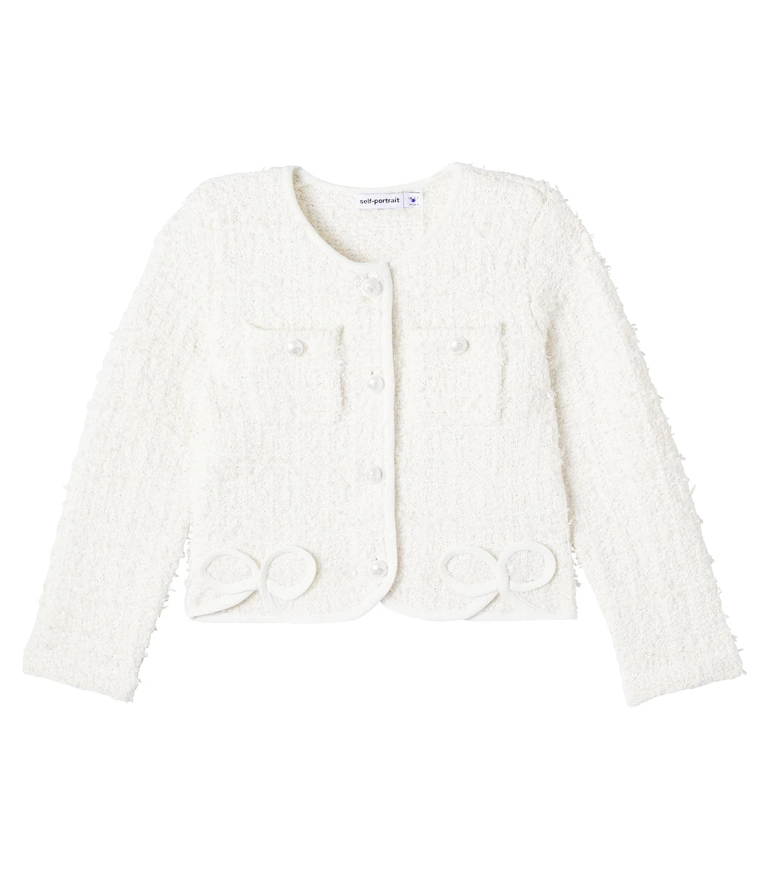 Self-Portrait Kids - Bow bouclé jacket