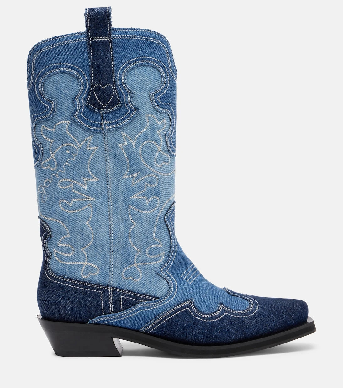 Ganni - Denim cowboy boots