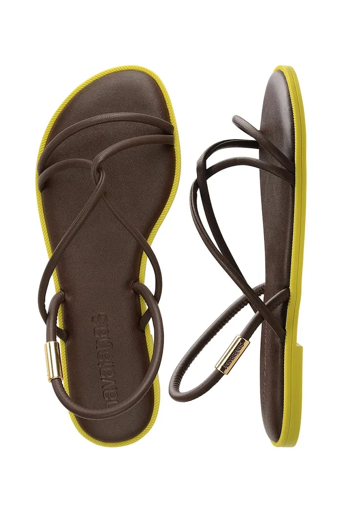 Havaianas düz tabanlı kadın sandalet UNA MANGA