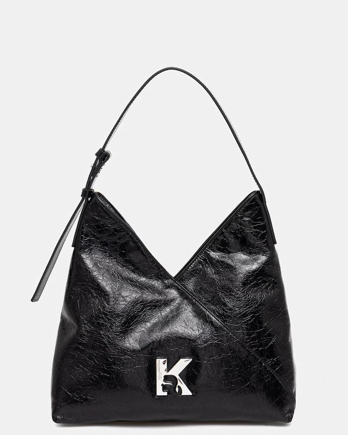 Karl Lagerfeld Jeans чанта тип хобо дамска от кожа