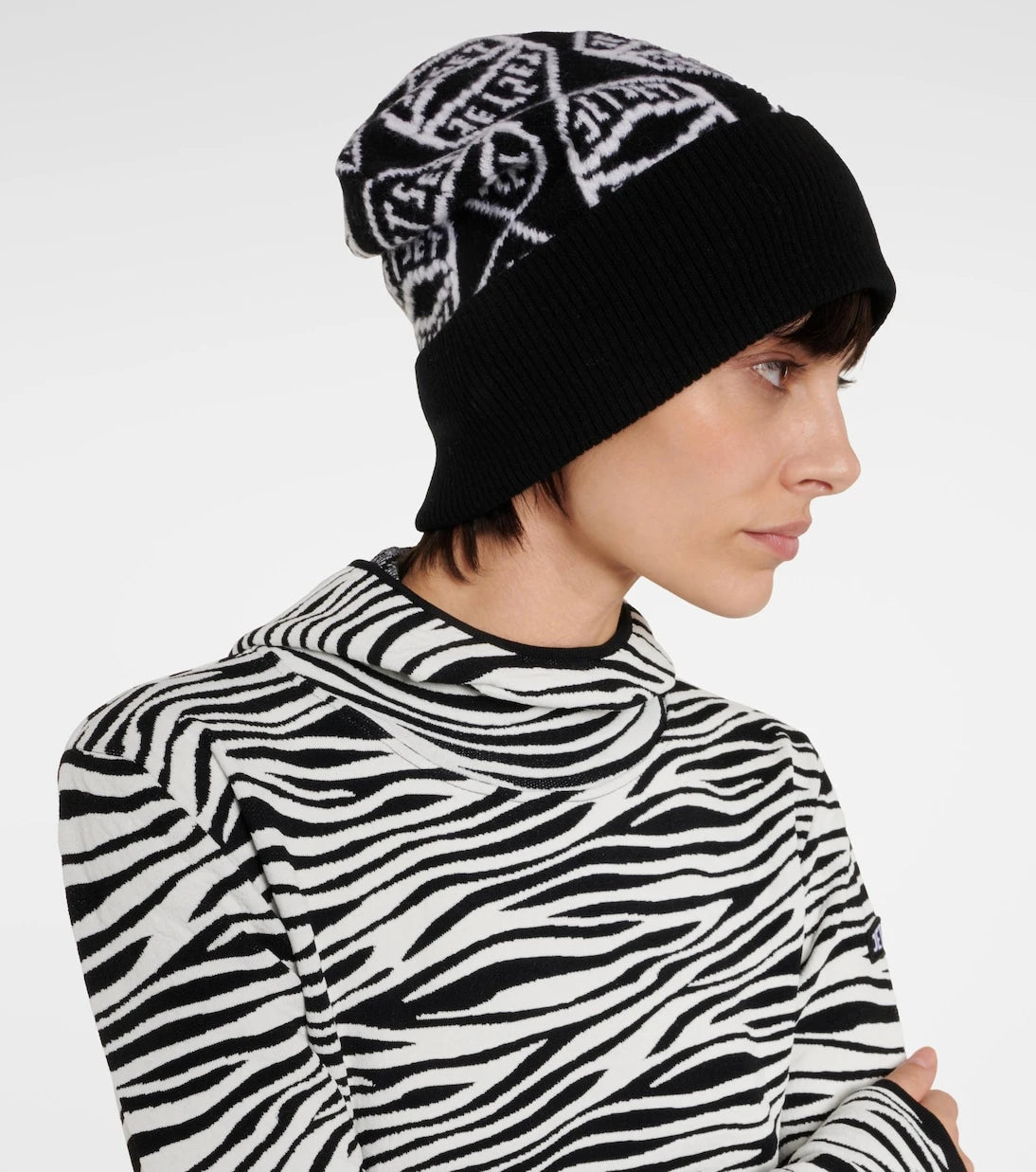 Jet Set - Logo wool-blend beanie