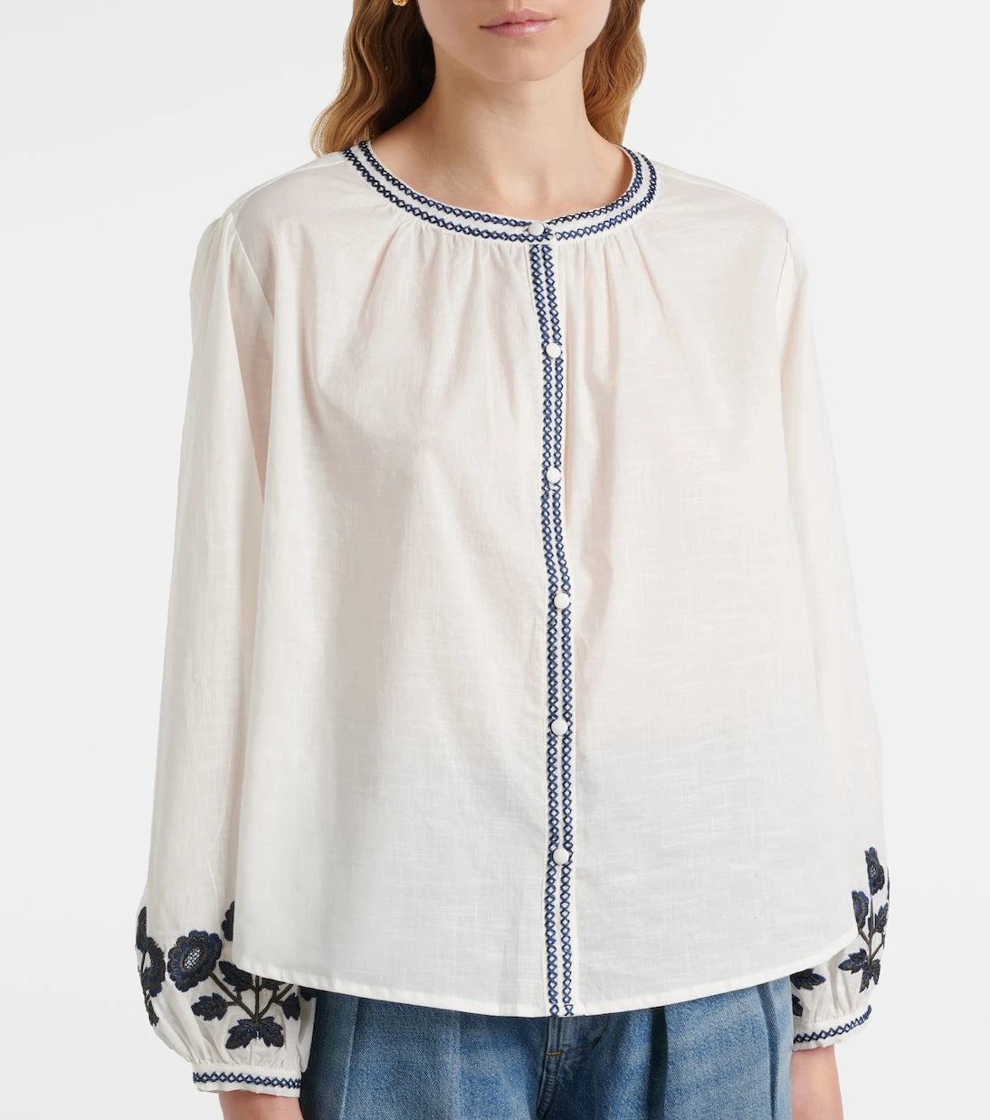 Velvet - Rahwa embroidered cotton blouse