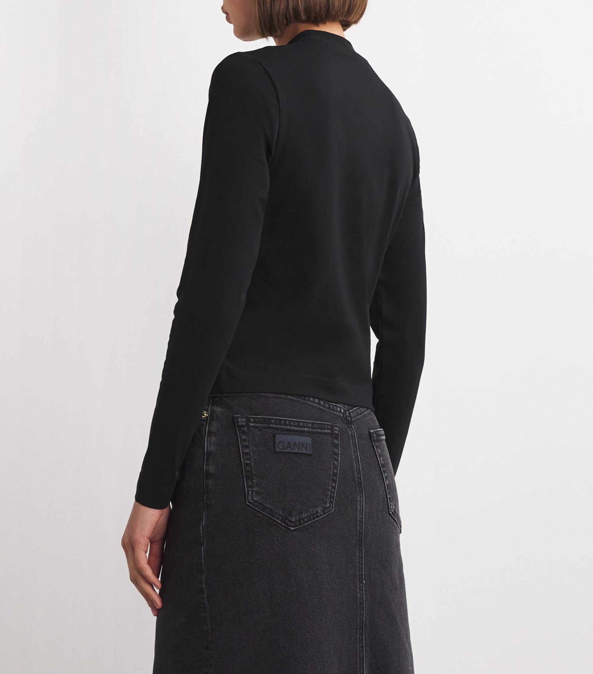 Jacquemus Black Stretch-Cotton Grosgrain Logo T-Shirt