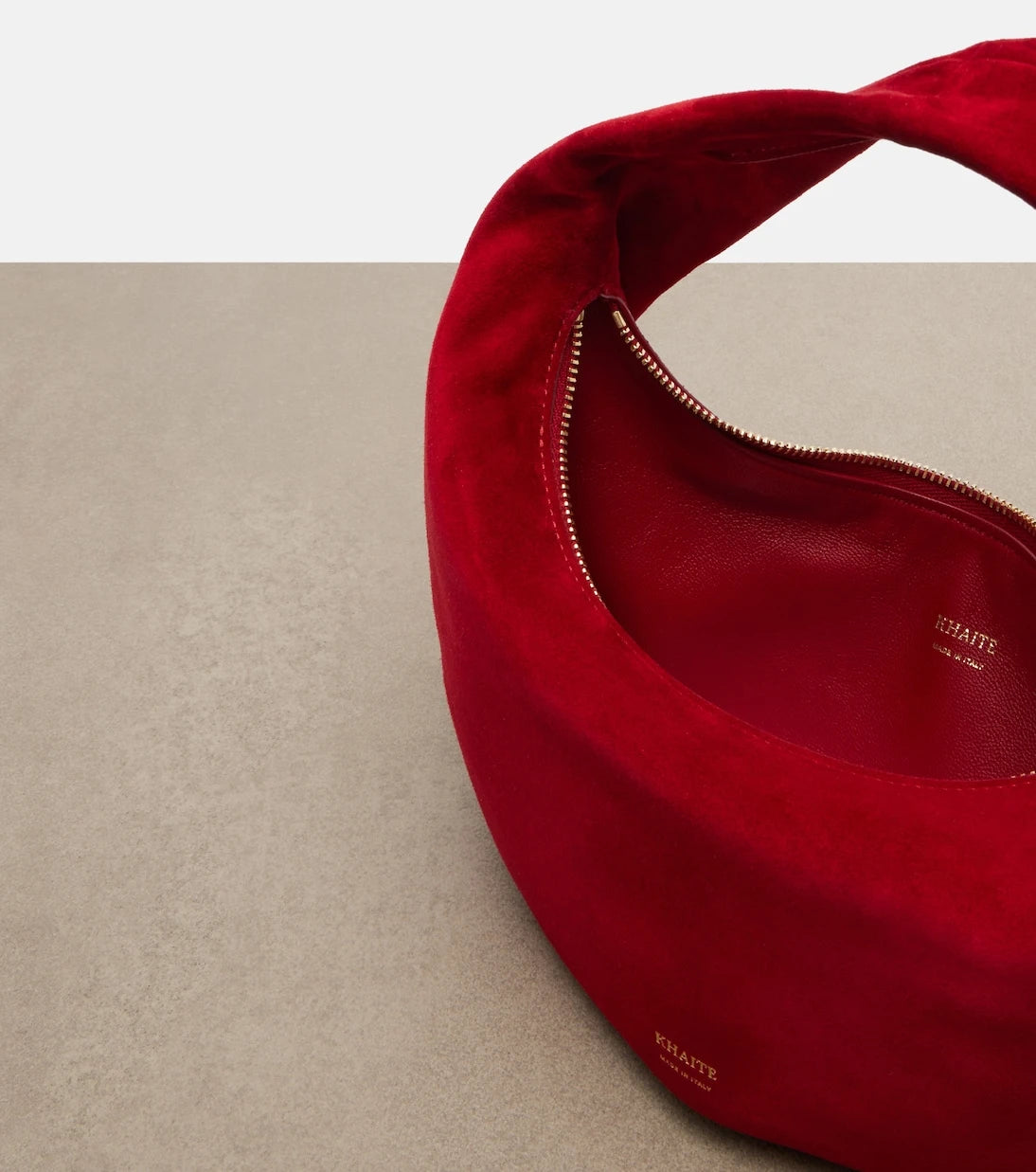 Khaite - Olivia Mini suede top-handle bag