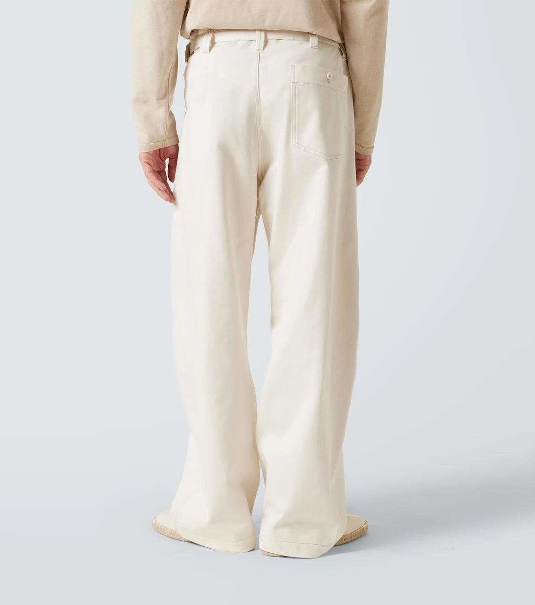 Lemaire - Cotton drill barrel-leg pants