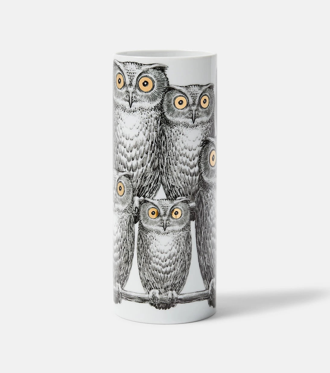 Fornasetti - Civette Small porcelain vase