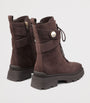 Brown Noemi 45 Suede Biker Boots