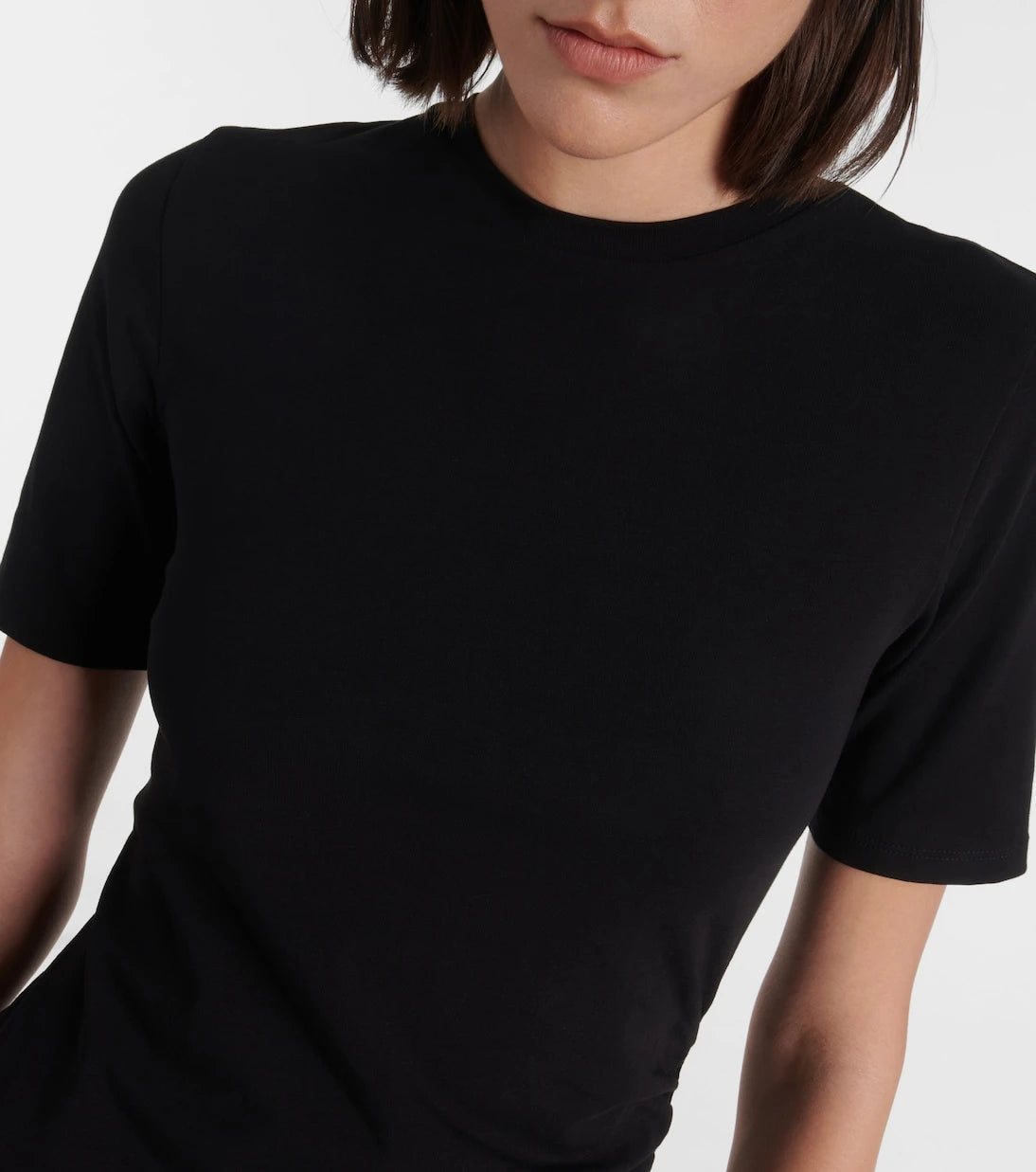 Vince - Gathered cotton-blend midi dress