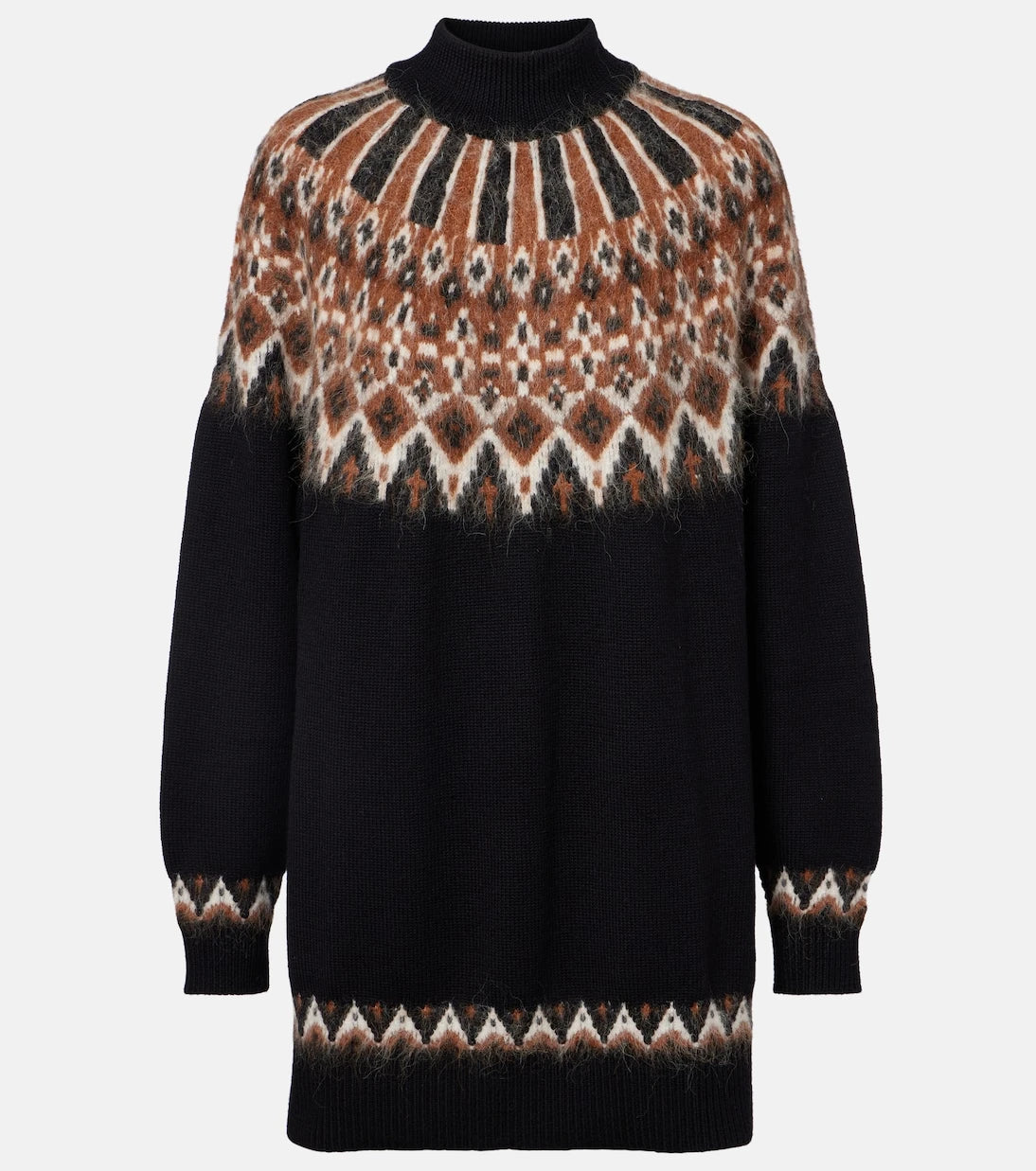 Staud - Liza Fair Isle wool-blend sweater dress