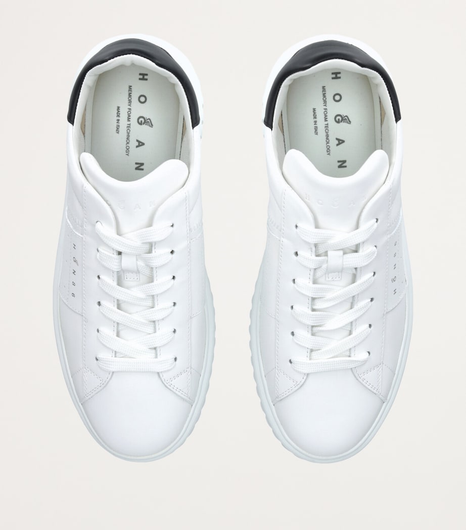 Leather H-Stripes Sneakers WHITE