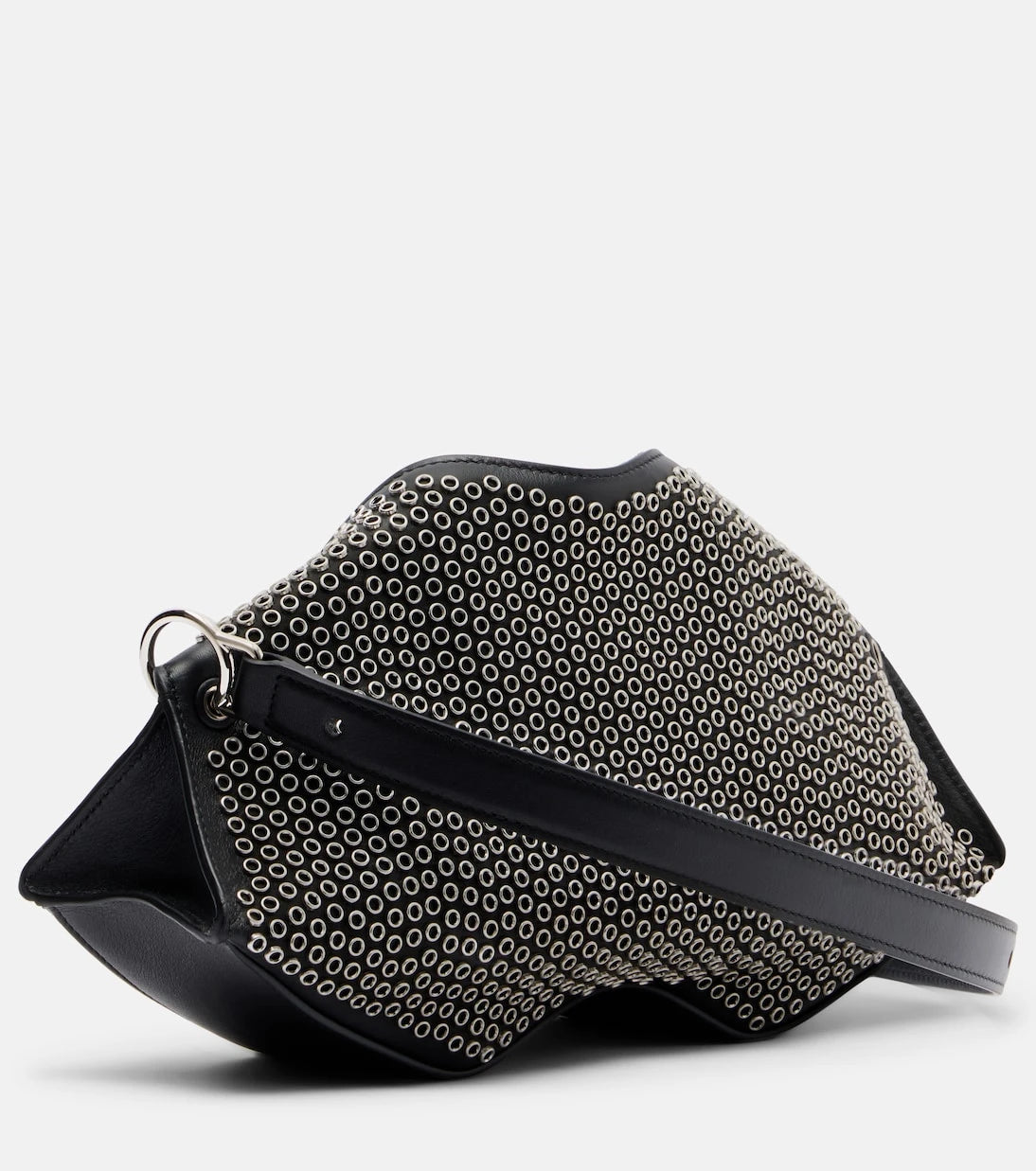 McQueen - Manta embellished leather clutch