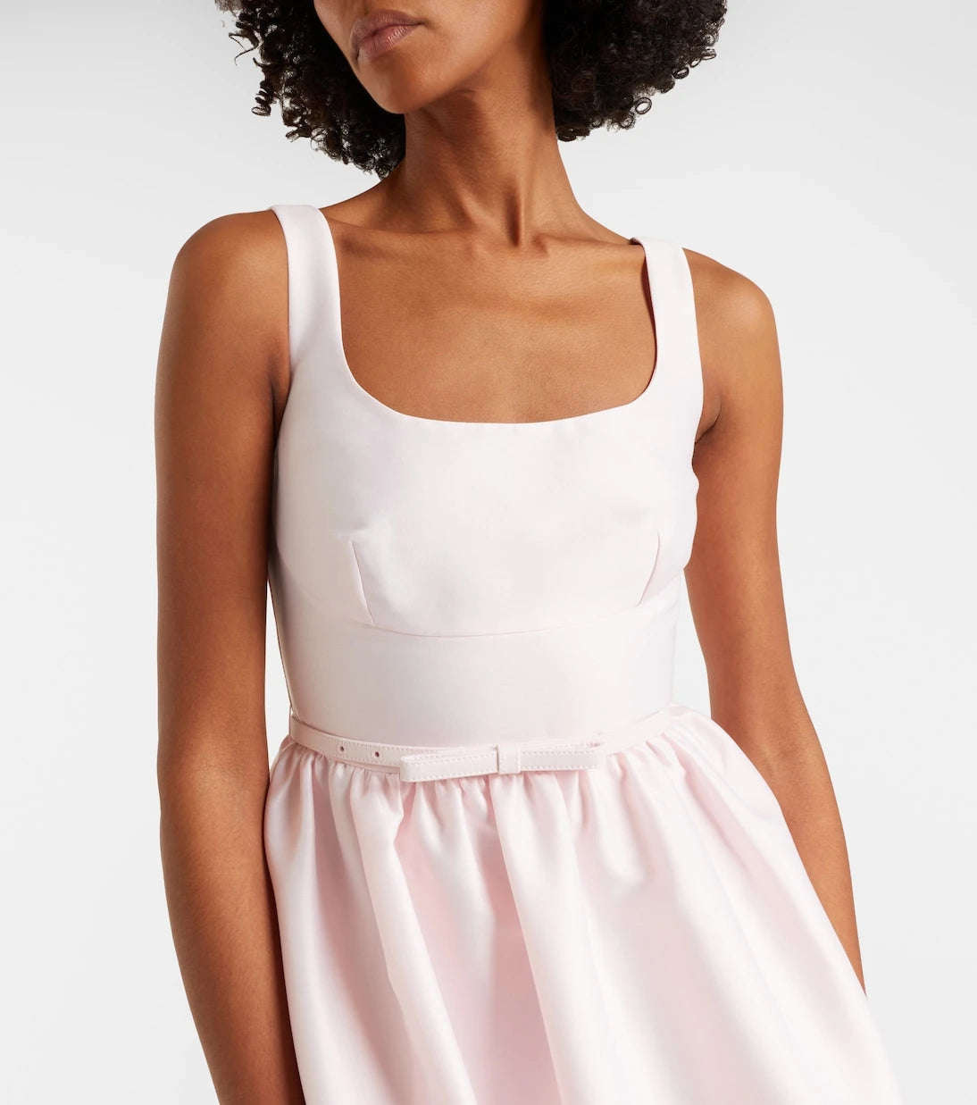 Self-Portrait - Belted taffeta midi dress
