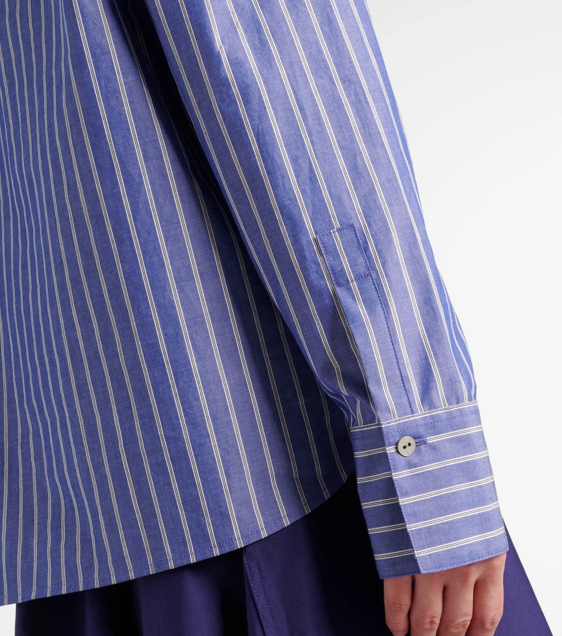Vince - Striped cotton polo shirt