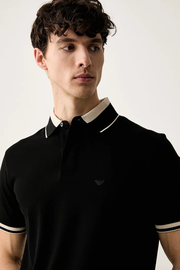 Emporio Armani erkek pamuklu yakalı tişört
