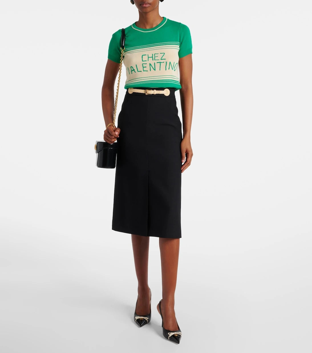 Valentino - Chez Valentino striped cotton top