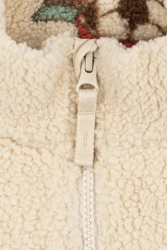Konges Sløjd Çocuk Polar Ceketi JODY TEDDY HALF ZIP GRS