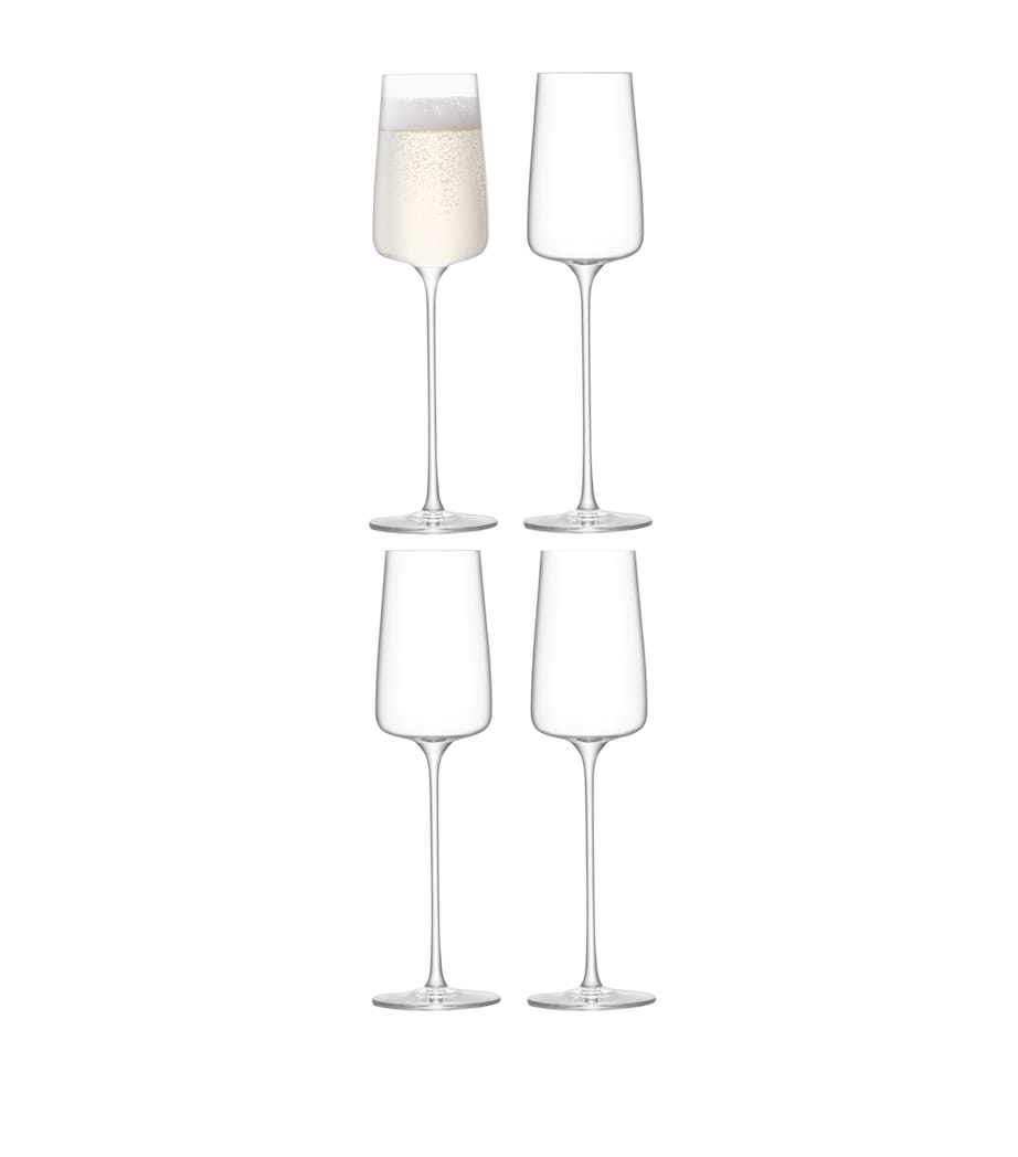 Set of 4 Metropolitan Champagne Flutes (230ml)