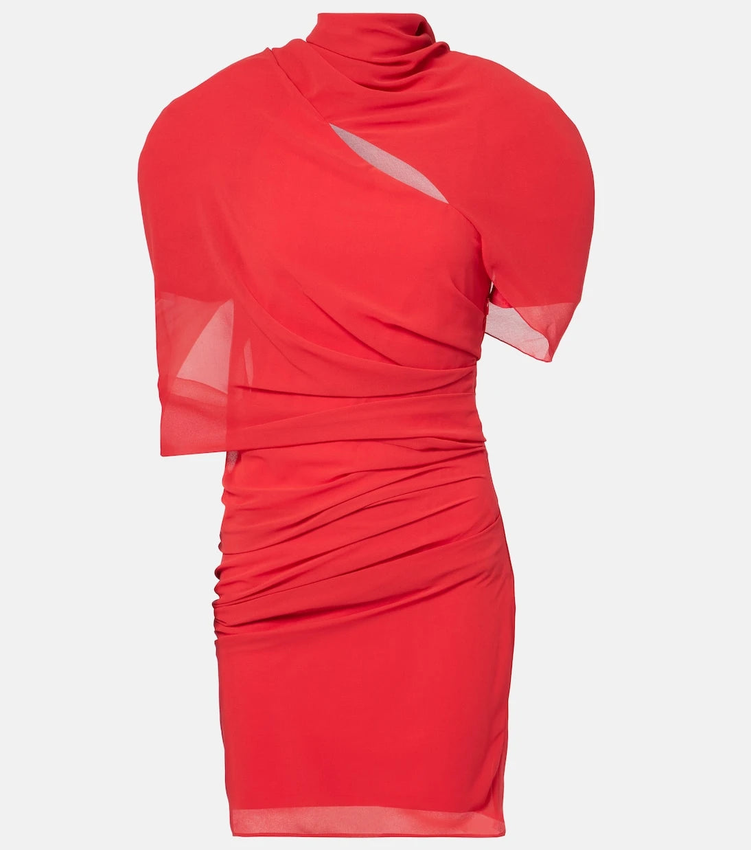Jacquemus - Castagna draped chiffon minidress