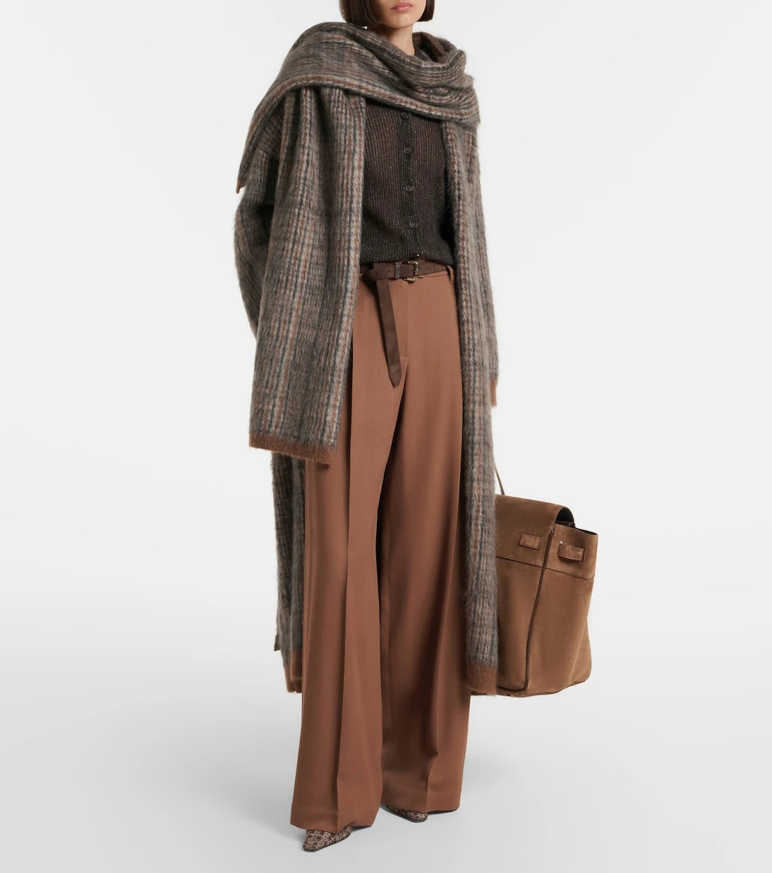 Brunello Cucinelli - Monili pleated wool-blend wide-leg pants
