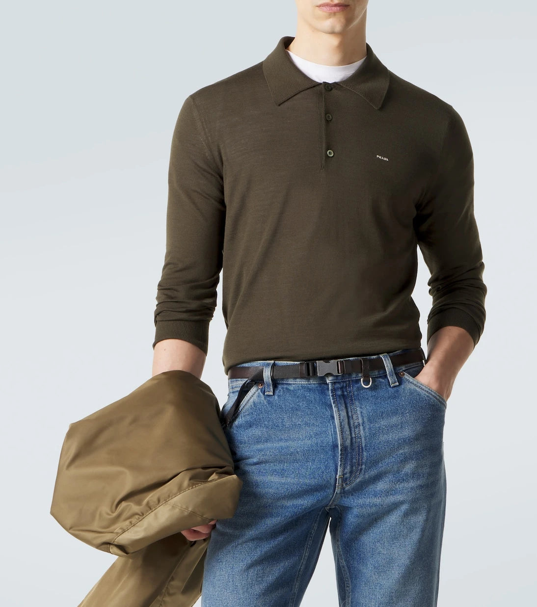 Prada - Virgin wool polo sweater