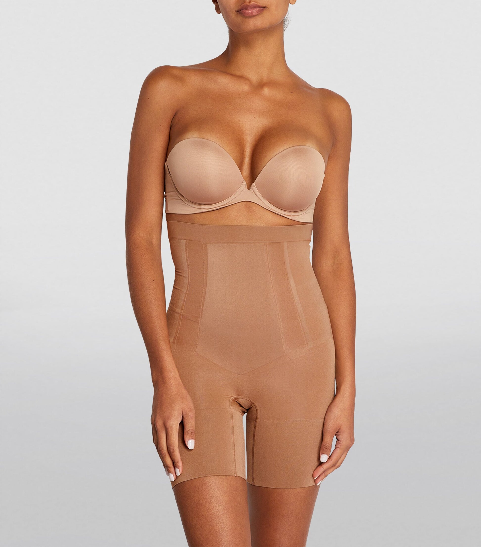 SPANX Brown SPANXsculpt OnCore High-Waist Mid-Thigh Shorts - Firm Control