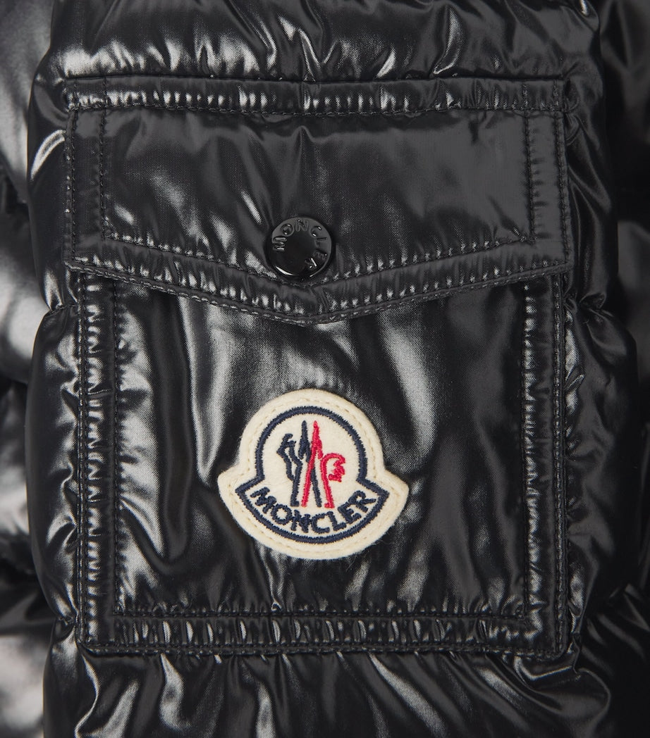 Black Down Quilted Badyf Jacket