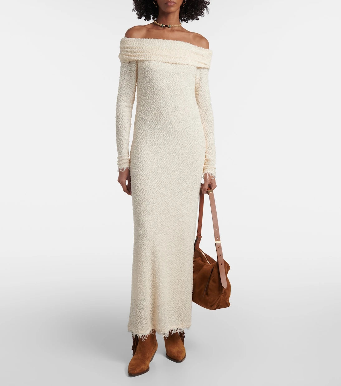 Isabel Marant - Ormany jersey bouclé maxi dress