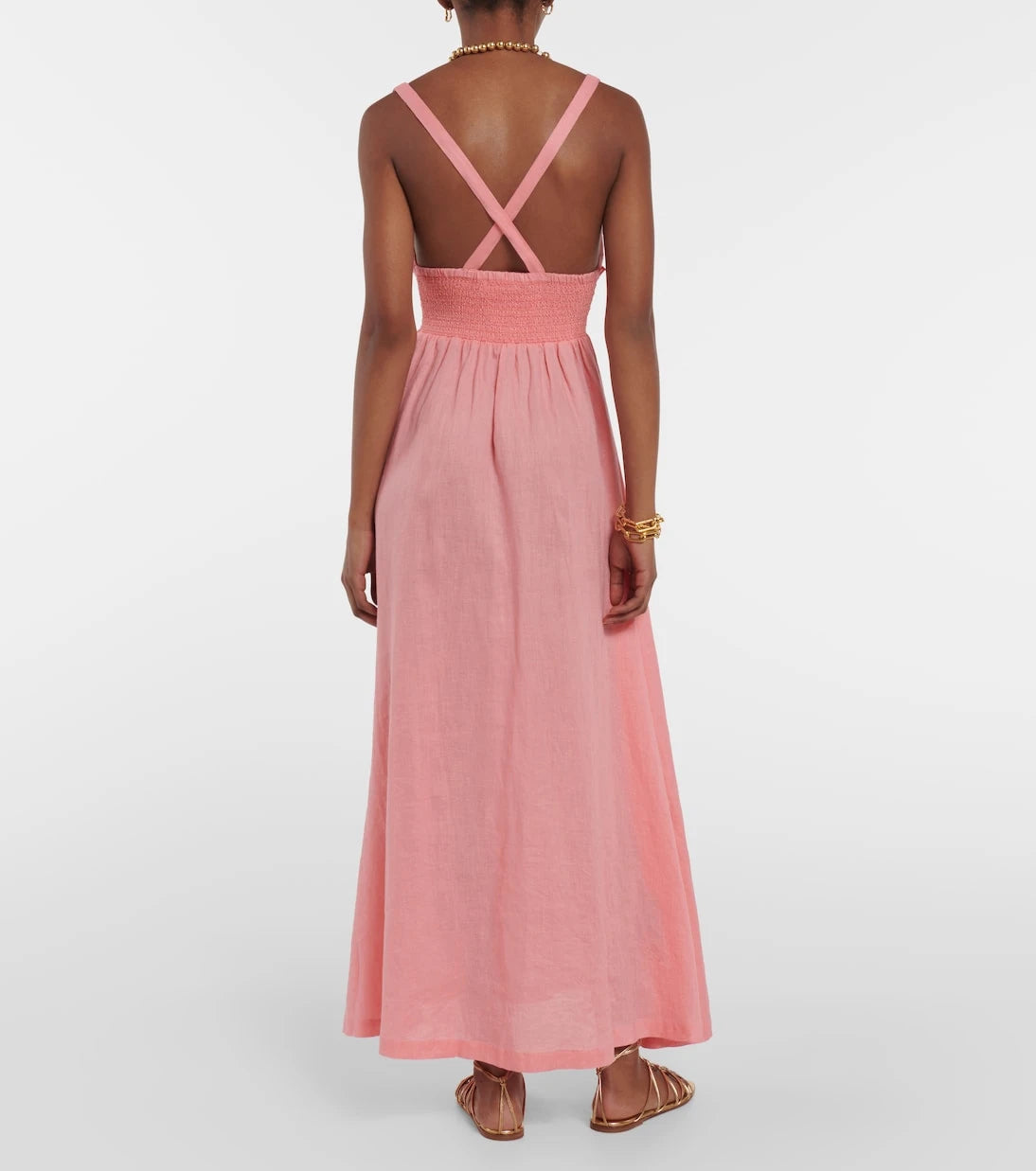 Heidi Klein - Rosa Polyantha linen maxi dress