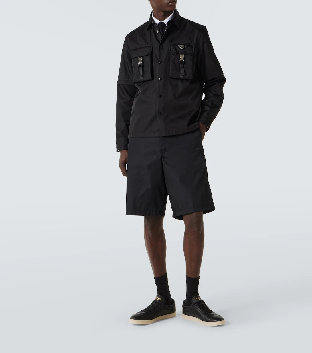 Prada - Lane leather sneakers