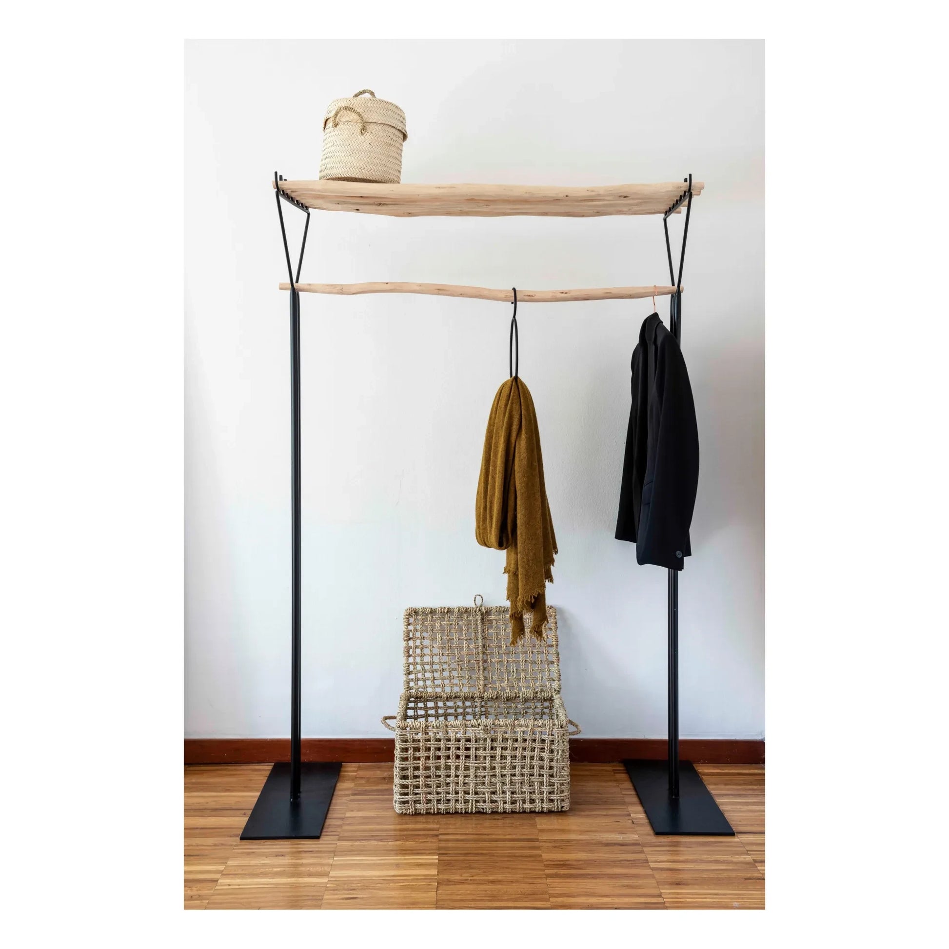 Cosydar - Clothing Rack with Stick Shelf  | Black