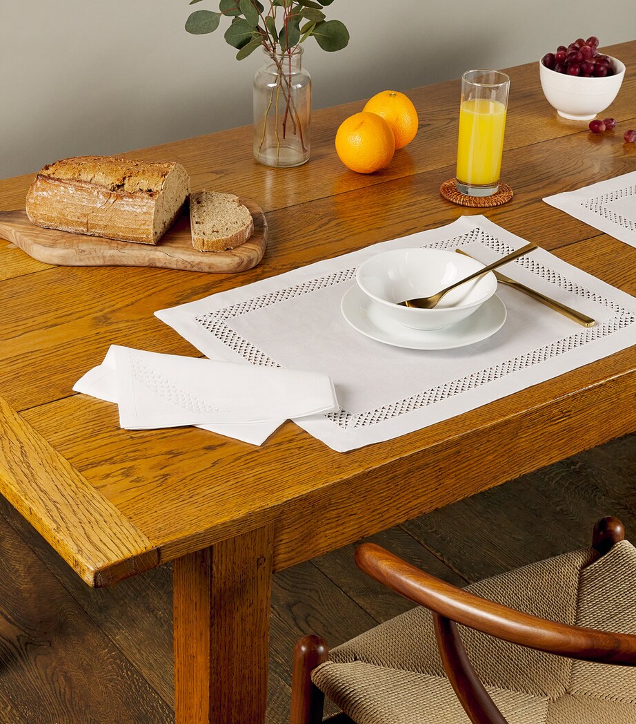 Dea Linen Embroidered Liri Napkin (45cm x 45cm)