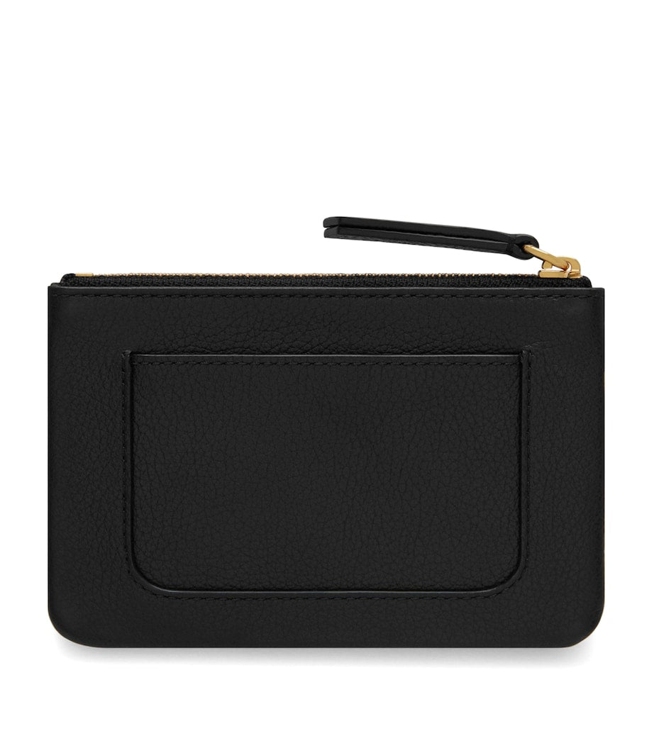 Mulberry Black Logo Plaque Coin Pouch