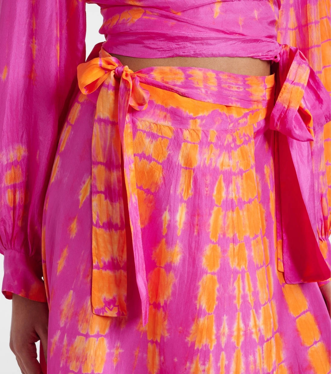 Anna Kosturova - Tie-dye silk wrap skirt
