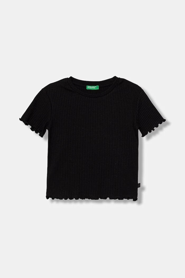 United Colors of Benetton çocuklar için pamuklu elastan basic tişört