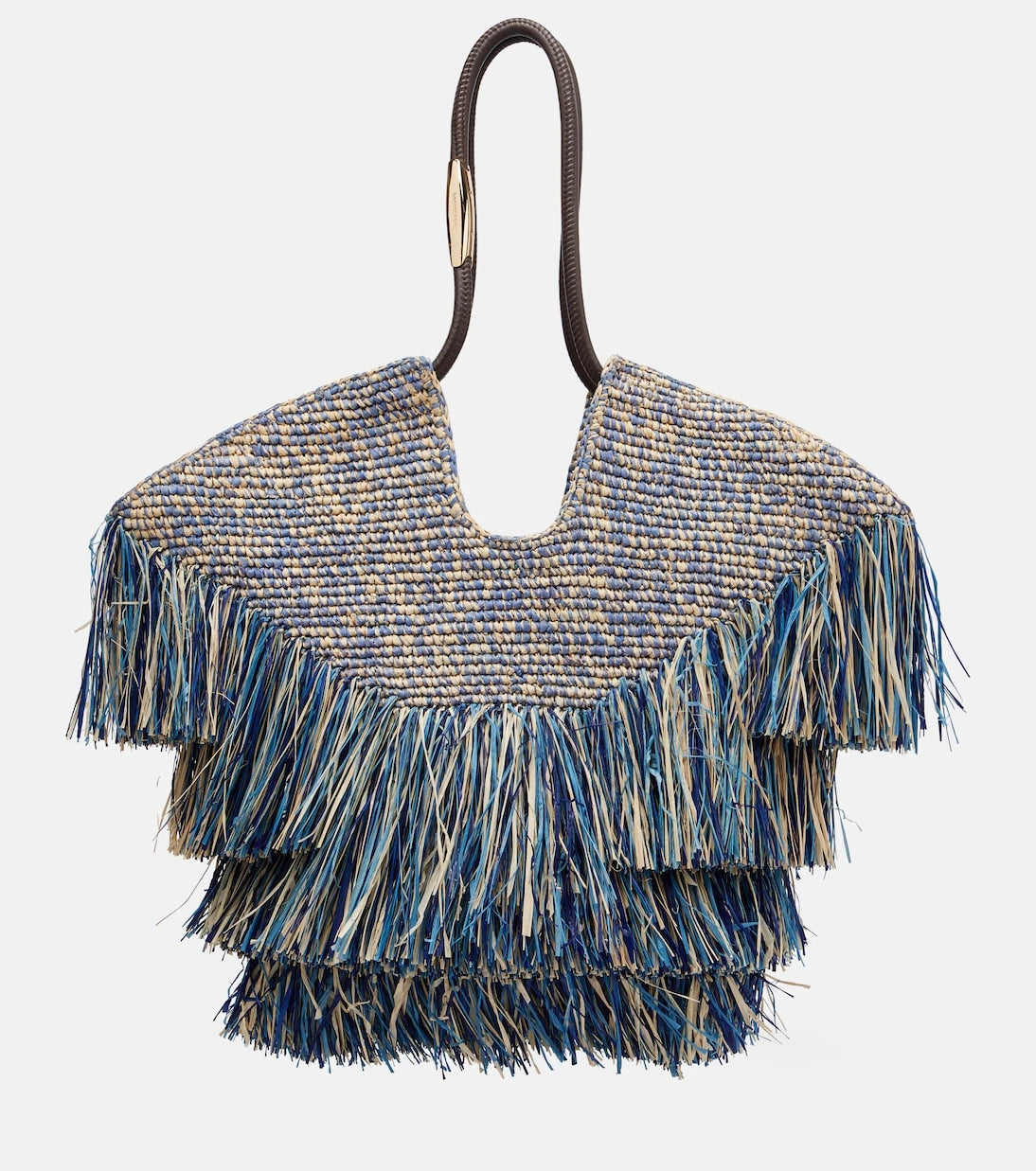 Zimmermann - Goldentime Medium fringed raffia tote bag