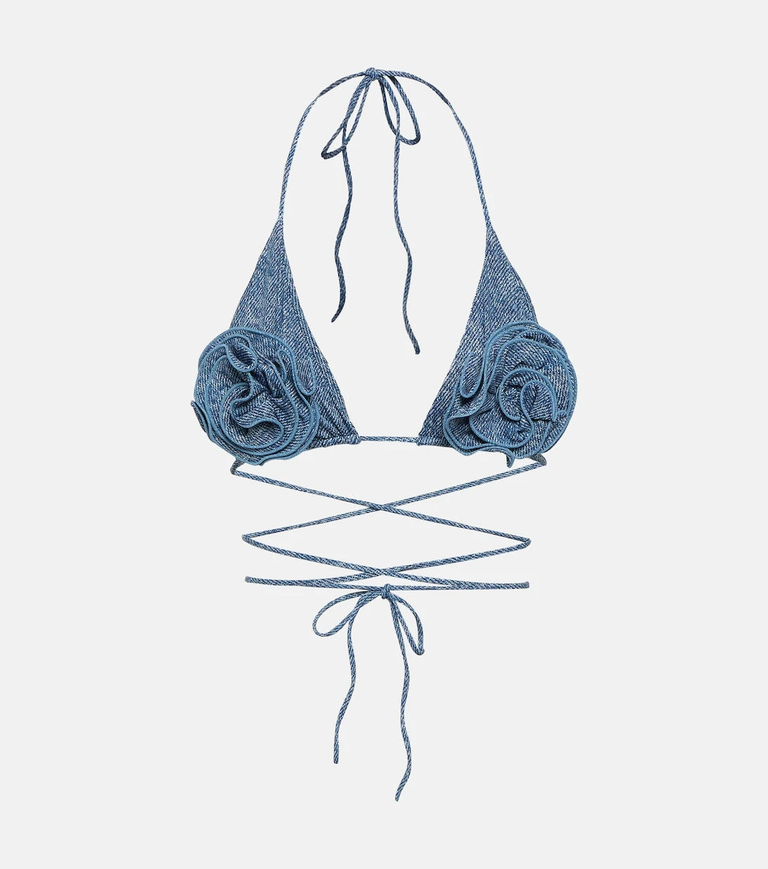 Magda Butrym - Floral appliqué triangle bikini top