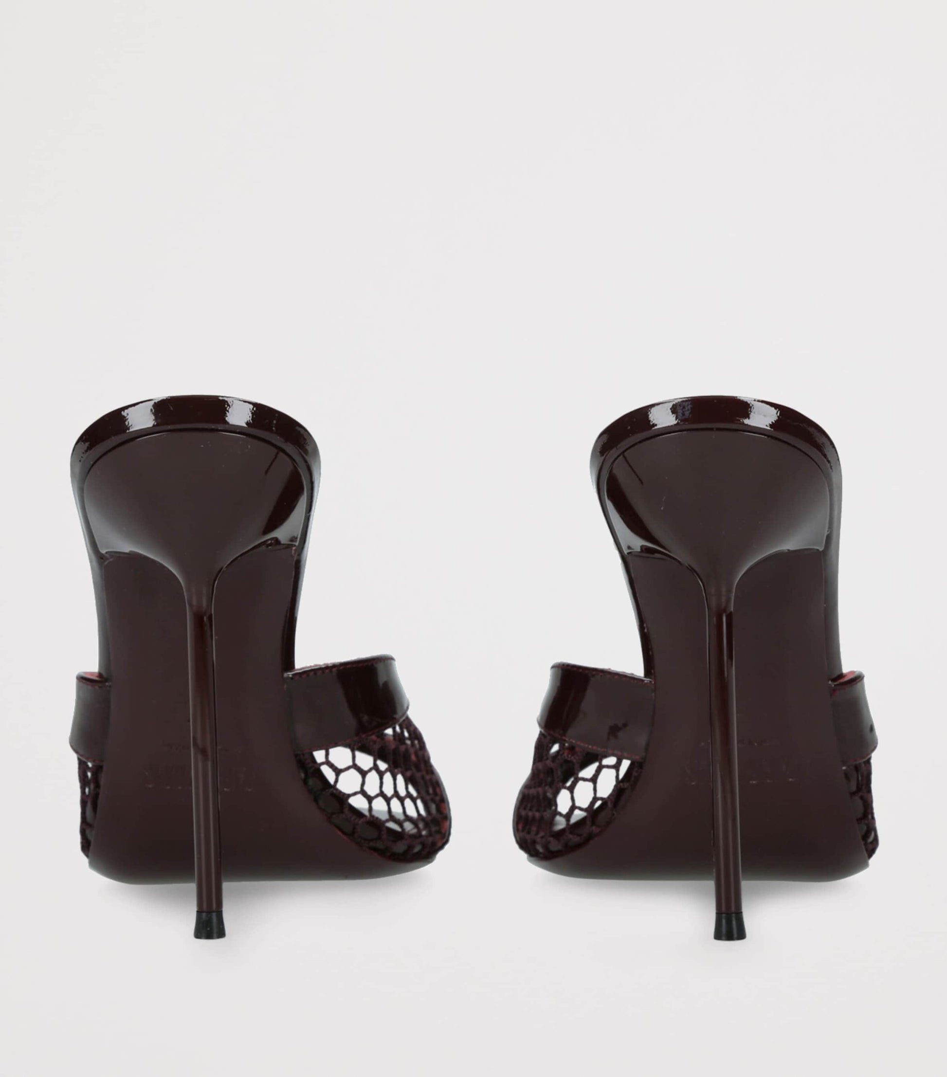 Paris Texas Burgundy Leather Mesh Lidia Mules 105